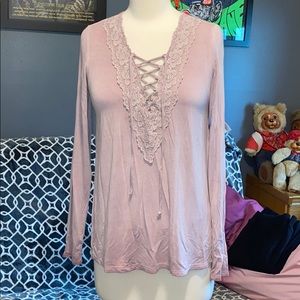AE soft and sexy long sleeve tee.  Dusty mauve 😻
